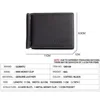 Name Engraving Money Clip Mini Wallets Genuine Leather Male Purse Mini Vintage Slim Wallets 5