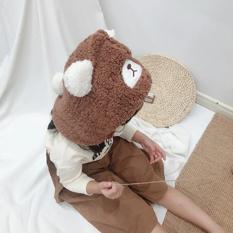 Toys 3-10 year old girl winter bud hat scarf lovely handmade children's hat wrap bud hat for children warm wool scarf hat