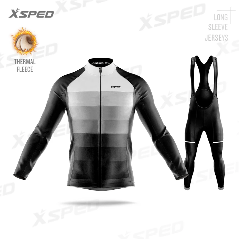 Team Cycling Clothing Winter Jacket Suit Men Long Sleeve Jersey Set Ropa De Ciclismo Invierno Hombre Thermal Fleece Uniform | Спорт и