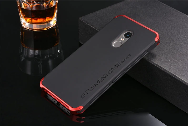 Black Red Global противоударный бронированный чехол для Xiaomi Redmi Note 4 чехол металлический каркас жесткий алюминиевый Гибридный ПК задняя крышка для Redmi Note 4X - Цвет: Black Red