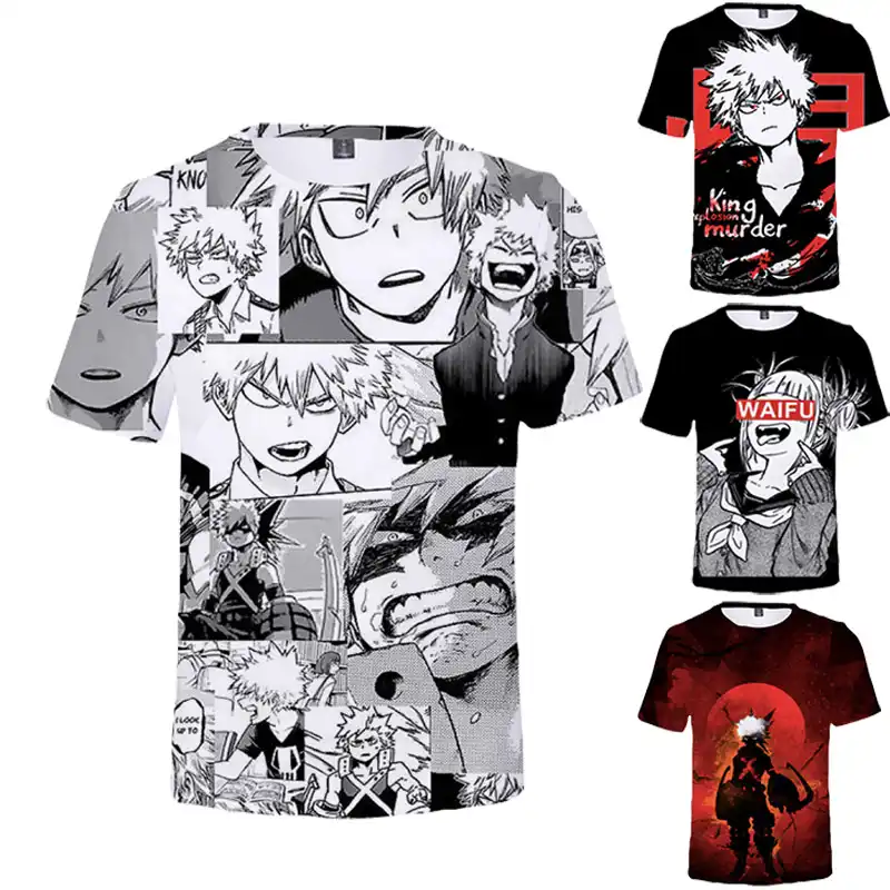 Boku No Hero Academia Bakugou T Shirt Women Men Hip Hop Tee Shirts Summer Short Sleeve T Shirt Deku Himiko Toga 3d T Shirts Aliexpress