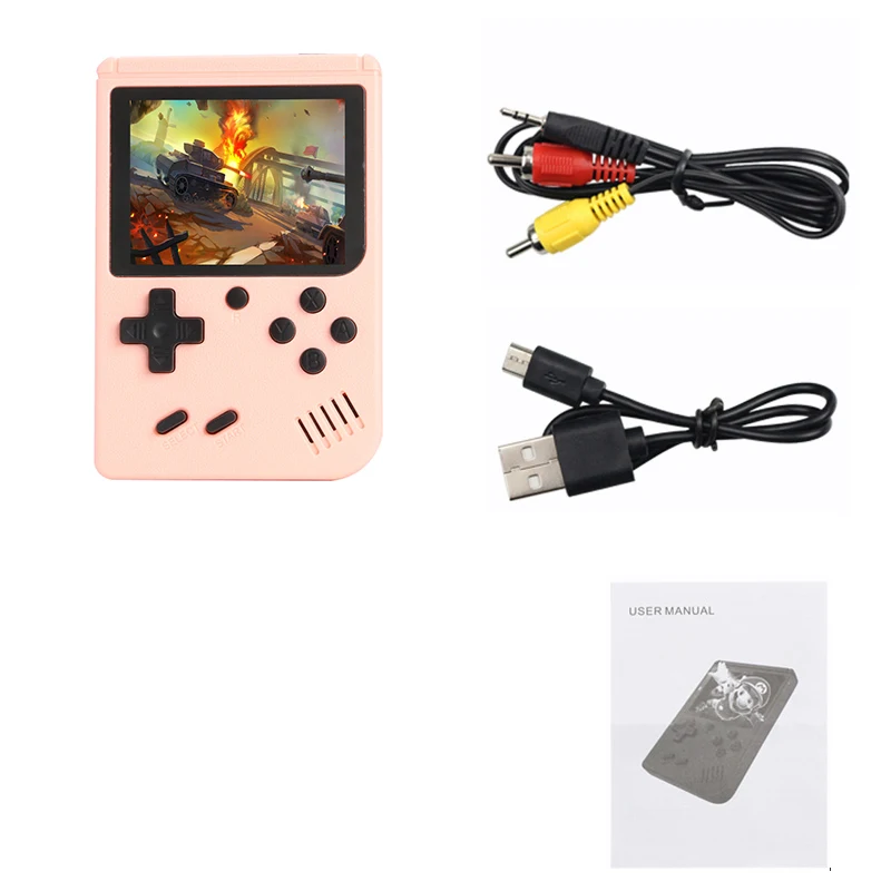 Retro Console Double Handheld Game Player Battery 3.0 Inch LCD Built-in 400 Video Games Gift for Kids Classic Videoconsolas 