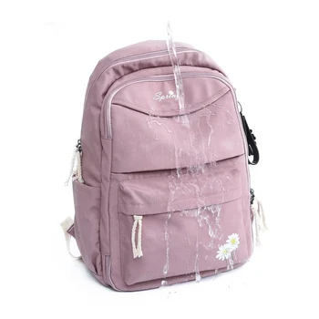 

2020 New Daisy Print School Bags For Girls Nylon Waterproof Women Backpacks Large Capacity Travel Bag Junior Student Schoolbag
