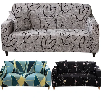 

2020 Elastic Stretch Sofa Cover SlipcoversAll-inclusive Couch Case for Different Shape Sofa Loveseat Chair L-Style