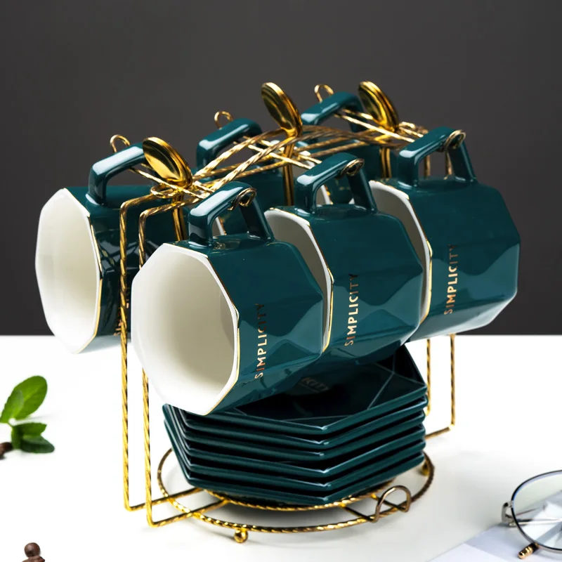 

Ceramic coffee cup set luxury European style household style cup light luxury British exquisite afternoon tea set