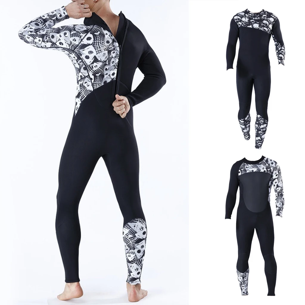 Full Body Swimsuit Diving Suit Wetsuit Long Sleeve Keep Warm Back Zip for Scuba Snorkeling Water Sports Multiple Sizes