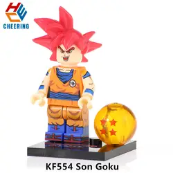 Одиночная продажа строительных блоков BallZ trunks Broli Gotenks Son Goku Majin Buu Burdock подарочные фигурки Кирпичи игрушки для детей KF554