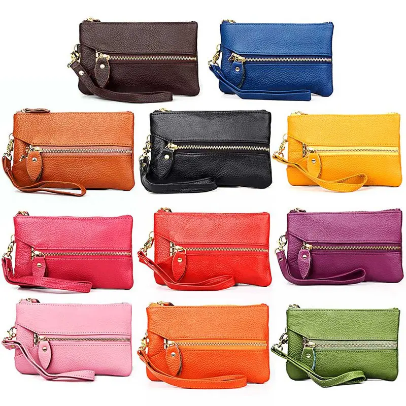 Genuine Leather Women Key Holder Organizer Fashion Car Key Wallet High Quality Housekeeper Multifunction Key Case Mini Bag