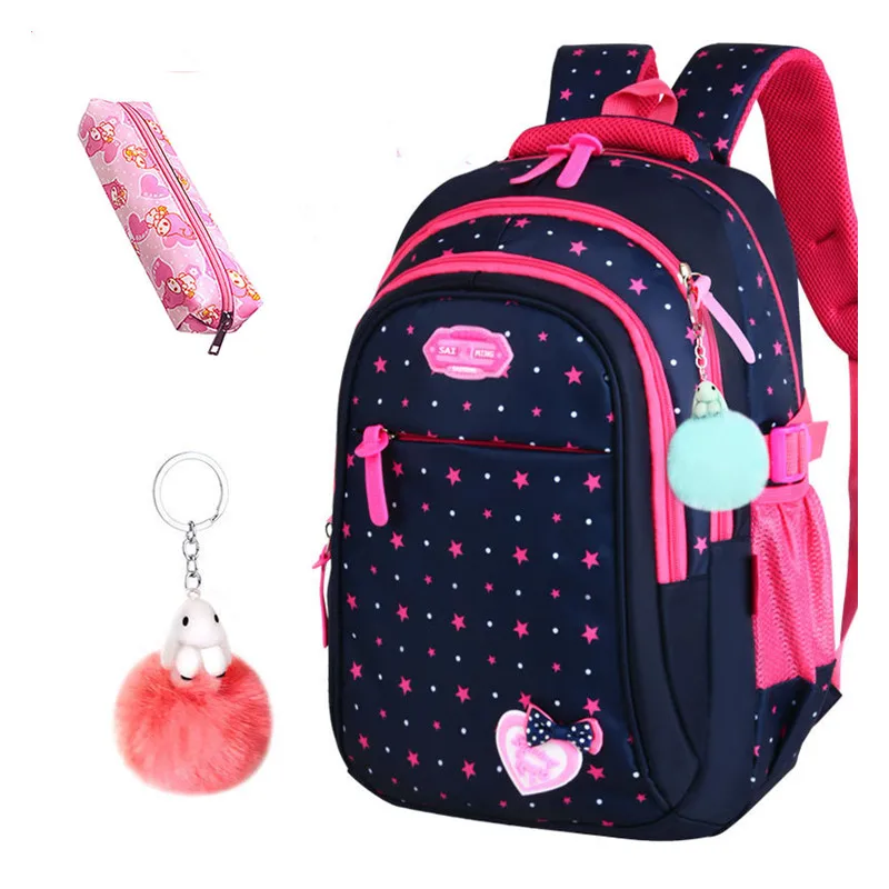 

School Bags for Girls Star Prints Children's Student Backpack Primary School Book Bag Kids Bags Rucksack Mochila Infantil