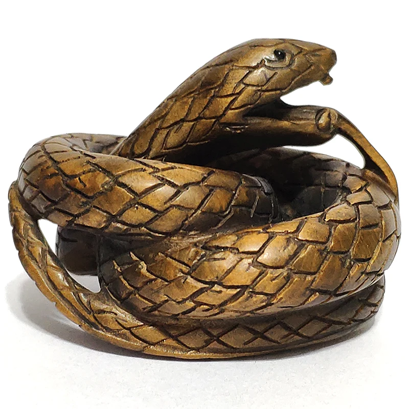 Y7103 - 2 &quotСтатуэтка Netsuke: змея | Дом и сад