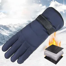 Теплые лыжные перчатки для мужчин, зимний уличный спортивный мотоциклетный костюм для верховой езды, ветрозащитные утолщенные лыжные теплые перчатки#4
