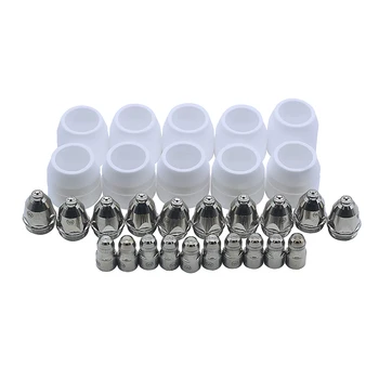 

30pcs P-80 Plasma Cutter Torch Cup Electrodes Covered Ends 1.5 80Amp Replacement