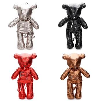 

Fashion PU Leather Skull Bear Women's Backpack Designer Backpack Student School Bag Adolescence Birthday Gift