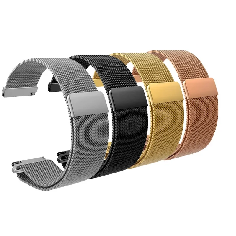 Ремешки для часов Ремешки для samsung Galaxy Active/42 мм/gear S3/amazfit петля Миланский ремешок из нержавеющей стали быстрый выпуск шестерни