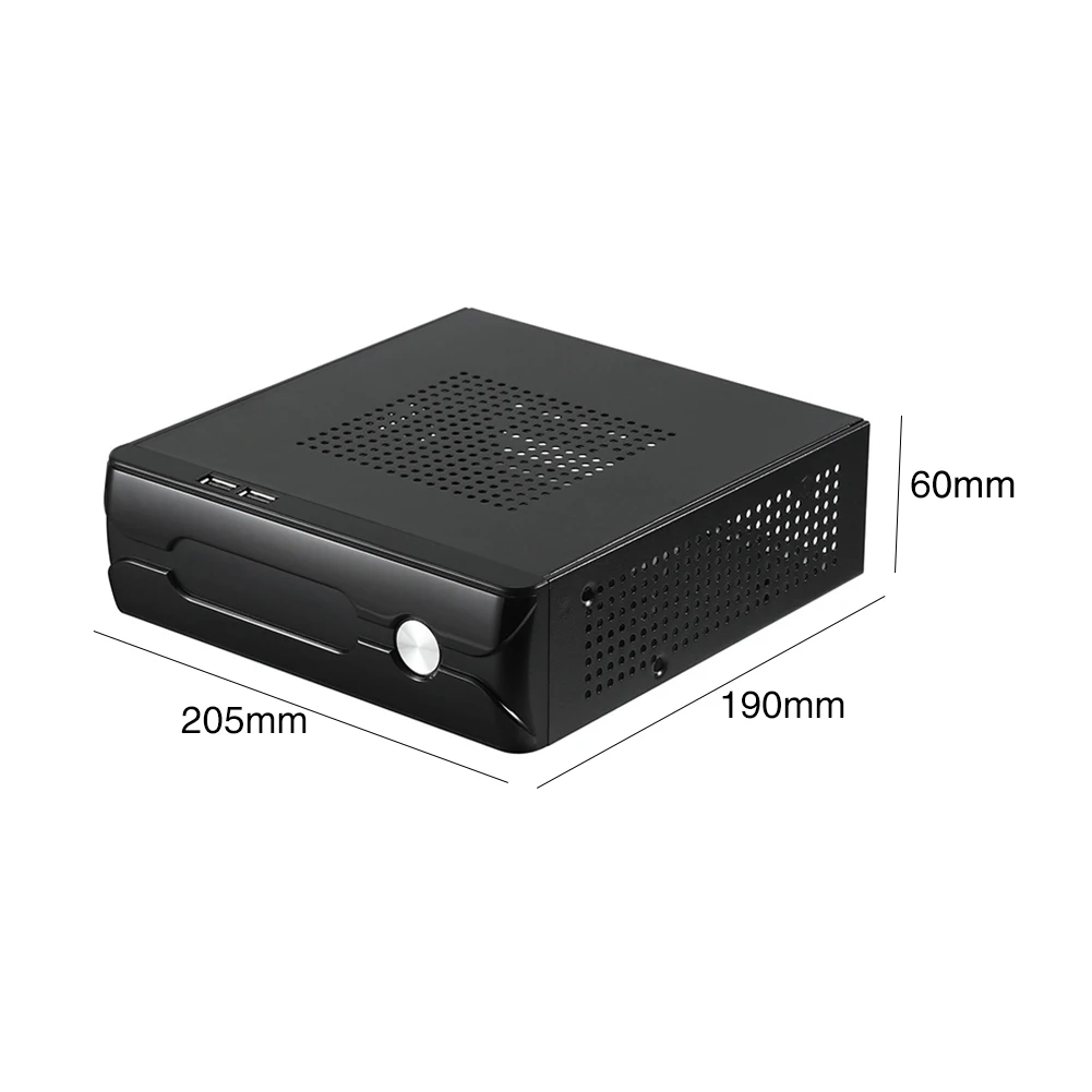 Горизонтальный практичный источник питания Mini ITX Host HTPC Металл 2,0 USB игровой с отверстием радиатора домашний корпус офисный чехол для компьютера