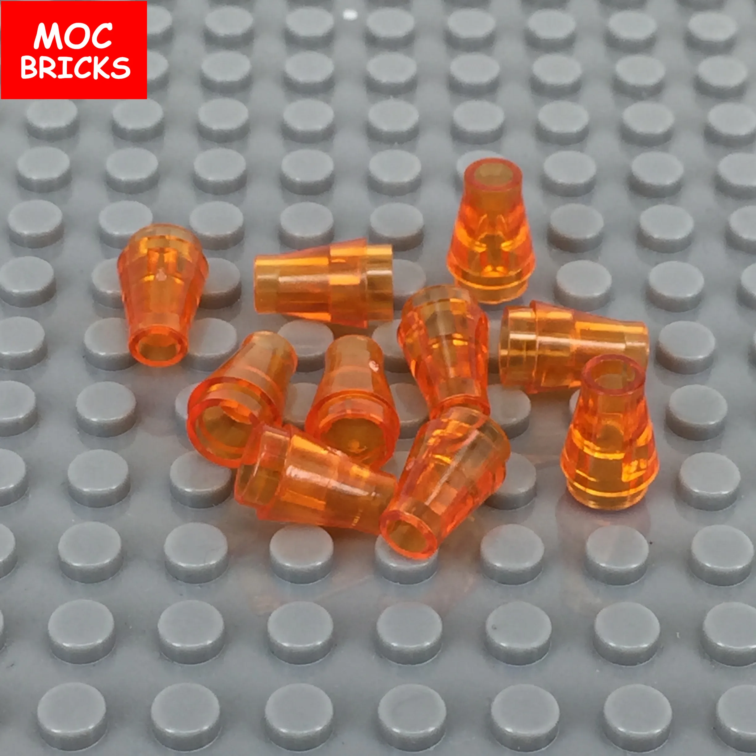 20 шт./партия кубики MOC красочный конус 1x1 без топа паз подходит для 4589 развивающие