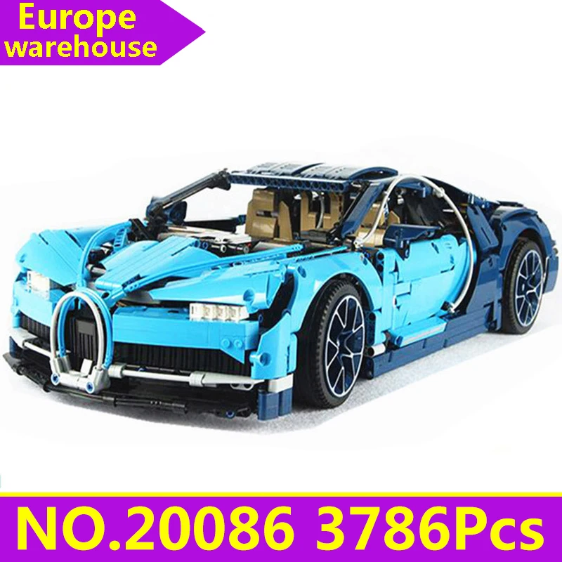 Конструктор Lepinblocks Technic Car 20086, Супер спортивный гоночный автомобиль, конструктор, набор строительных блоков Bugatti Chiron 42083, игрушки для детей - Цвет: 20086