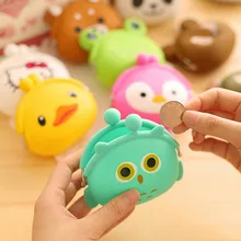 Силиконовый кошелек с мультяшным животным, Желейный Кошелек для монет, детский подарок
