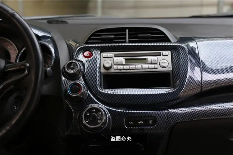 Для 2008-2013 Honda 2Gen Fit карбоновая рамка Радио Аудио Панель тире крепление отделка комплект для переоборудования Фасции Лицевой рамки