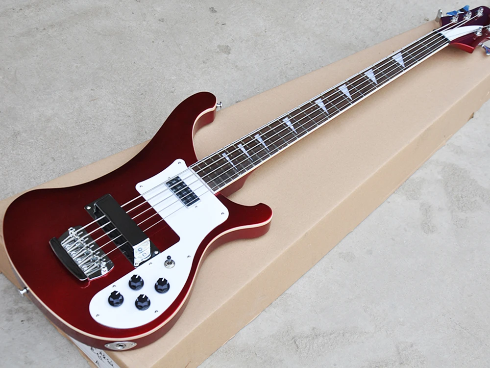 5 cordas metalli guitarra baixa elétrica vermelha com rosewood