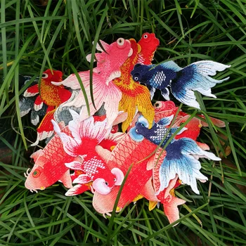 

Embroidered red squid soft cloth stickers clothes patch cheongsam clothing design manual diy decorative accessories hand sewing