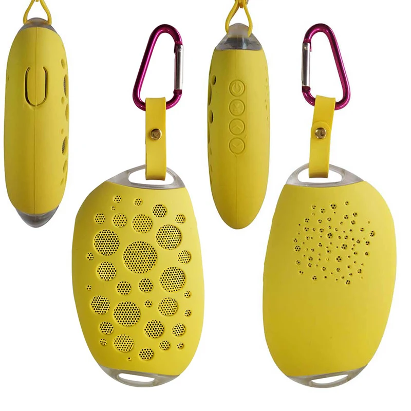 Mango Shape Wireless Speaker Phone Bluetooth Loudspeaker with Mic Hook FM Radio Mini Portable LED Outdoor Waterproof |
