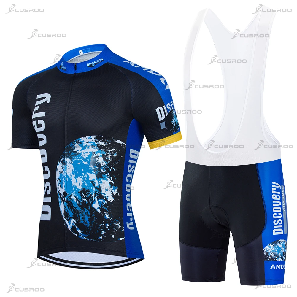 Cycling Jersey Bibs Shorts Set Mens Summer Quick Dry