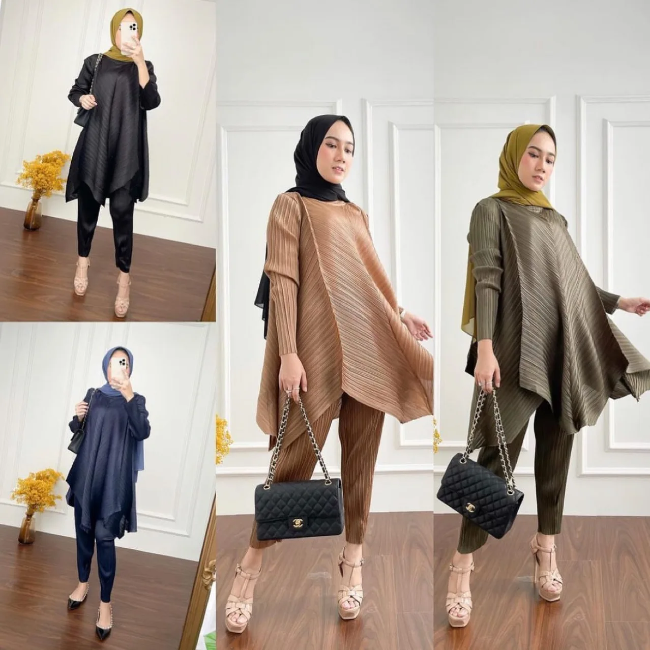 

Muslim 2pcs Suits Tops Pant Sets Abaya Robe African Dashiki Clothes Ramadan Jumpsuits Tracksuit Outfits Islam Ensemble Femme