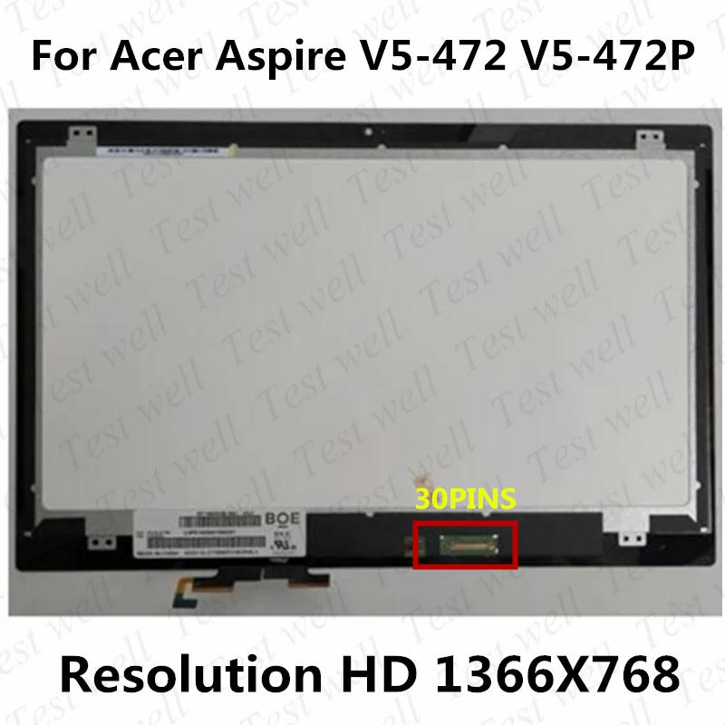 

Original 14'' lcd replacement For Acer Aspire V5-472 V5-472P V5-472PG V5-472G LCD display Touch Screen assembly Module 1366*768