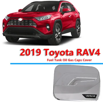 

Car Tank Fuel Gas Cap Trim Cover Filler Door Trims Exterior Covers Aluminum For 2019 2020 Toyota RAV4 Chromium Accessories