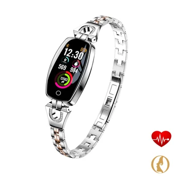 

H8 Smart Watch Women Fashion Jewelry Bracelet Heart Rate Blood Pressure Monitor Female Physiological Cycle Fitness Tracker Watch