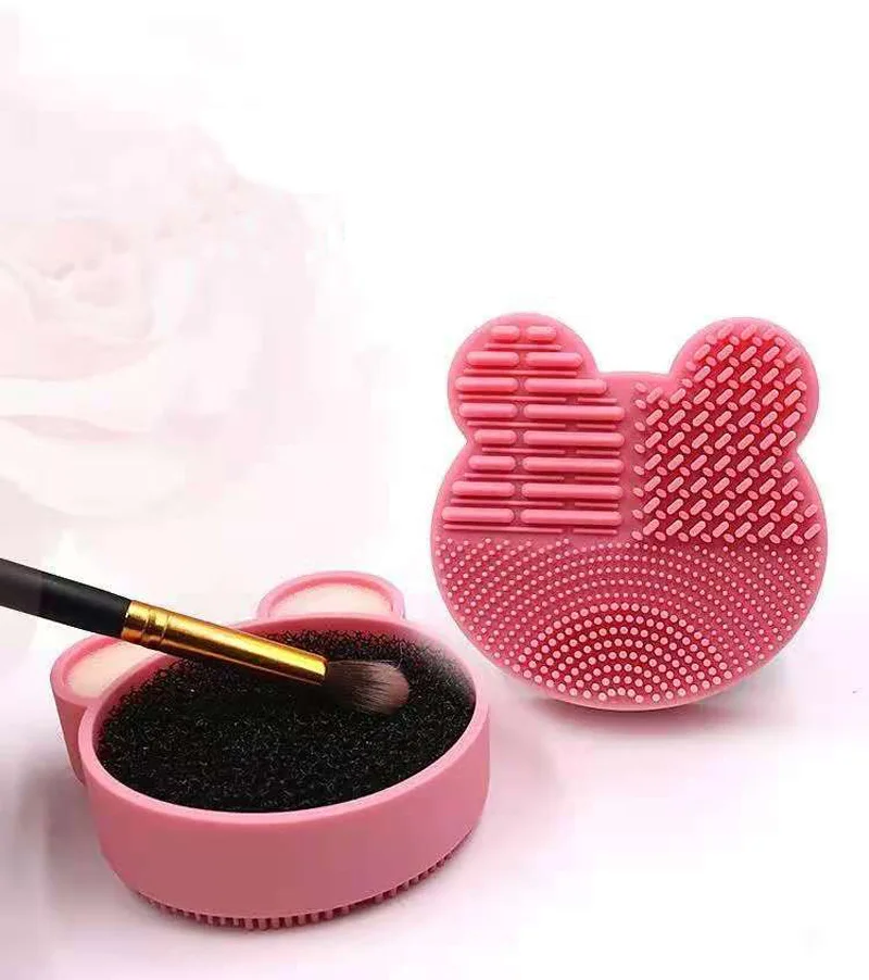 

Multifunctional Silica Gel Makeup Brush Cleaning Box, Sponge Powder Puff Fast Dry, Eye Shadow Blush Clean