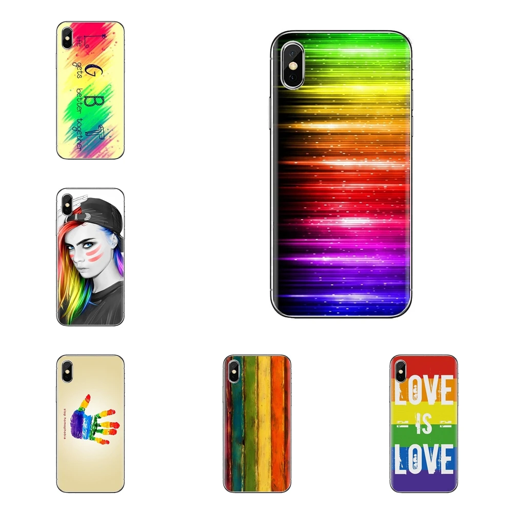 Phone Cover Gay Lesbian LGBT Rainbow Pride For Samsung Galaxy S2 S3 S4 S5 MINI S6 S7 edge S8 S9 Plus Note 2 3 4 5 8 Coque Fundas |