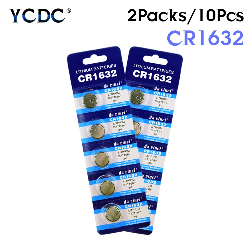 YCDC 10 шт. 3 в CR 1632 CR1632 кнопки батареи LM1632 BR1632 ECR1632 сотовая монета литиевая батарея для часов электронная игрушка пульт дистанционного