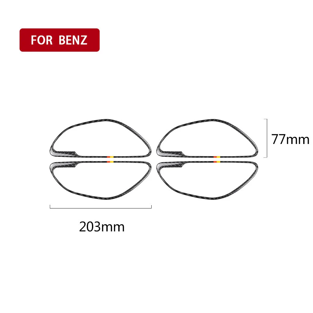 Car Interior Door Handle Decoration Frame 4 Pieces For Mercedes Benz C class Automotive interior modification stickers drop