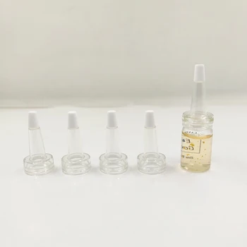 BB 크림 글로우 재사용 앰플 에센스 캡, 투명 실리콘 빨대 드리퍼, 액체 화장품용 작은 병