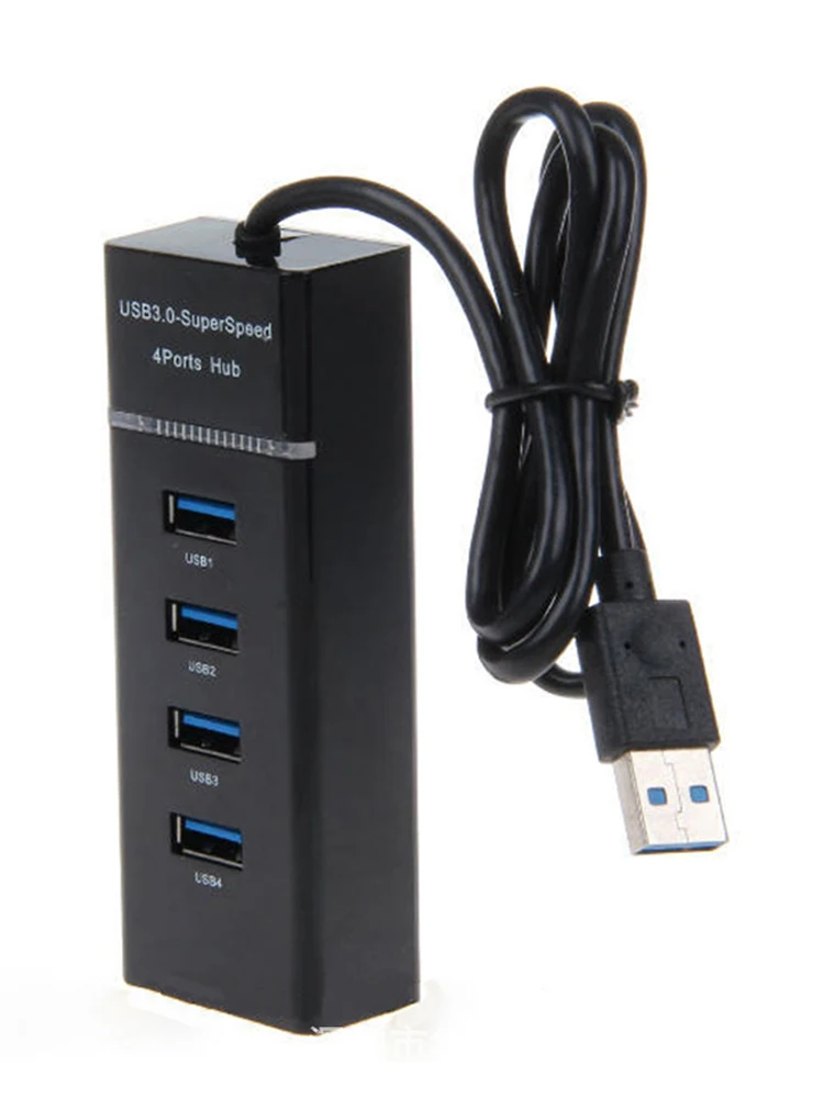 Usb-концентратор VIPATEY с 4 портами USB 3,0 концентратор портативный Быстрый концентратор данных для кабельный адаптор MacBook Air Surface Pro ноутбук ПК USB флэш-накопители и Мобильный HDD