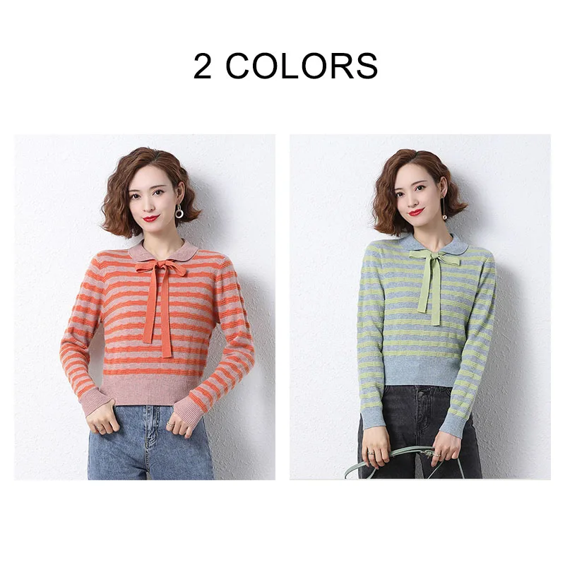 COODRONY Brand High Quality Striped Merino Wool Women Jumpers 2020 Autumn Winter Pullover Elegant Slim Sweaters Female W1132