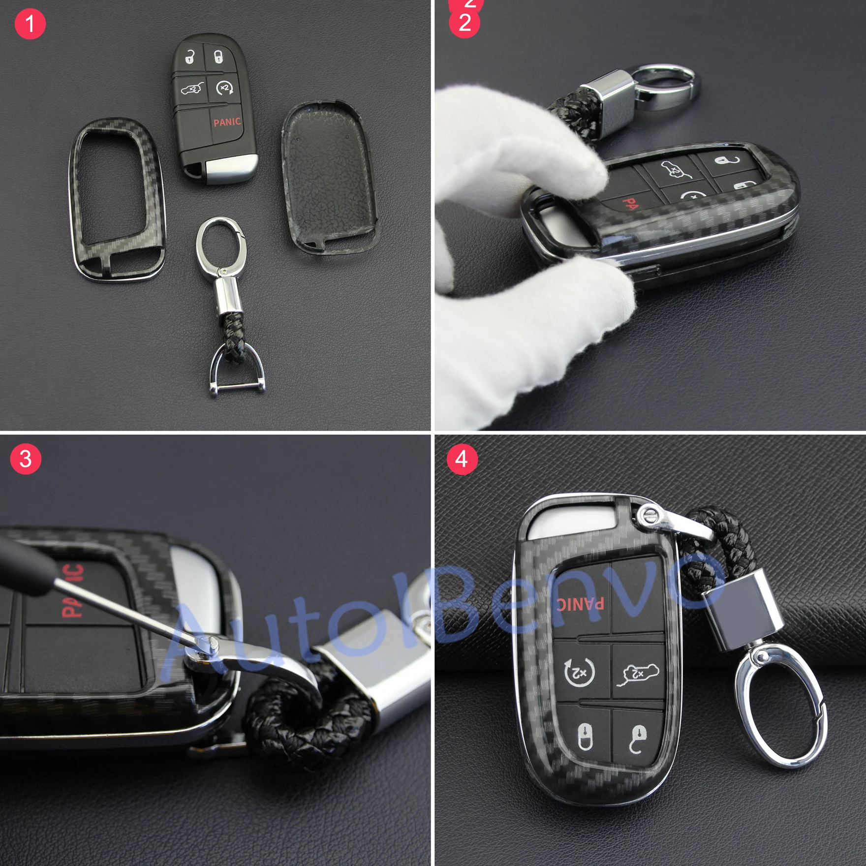 Автомобильный брелок из углеродного волокна для Jeep Cherokee Renegade Compass Dodge charger Дротика Durango Journey Chrysler 300