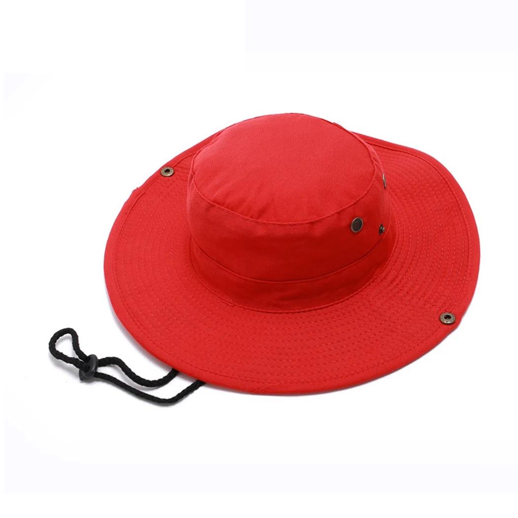 Lava Red Уличная охотничья лесная Кепка s Панама для рыбалки Летняя мужская Солнцезащитная шляпа Рыбацкая шляпа мужская и женская дышащая шляпа-ведро - Цвет: Lava Red