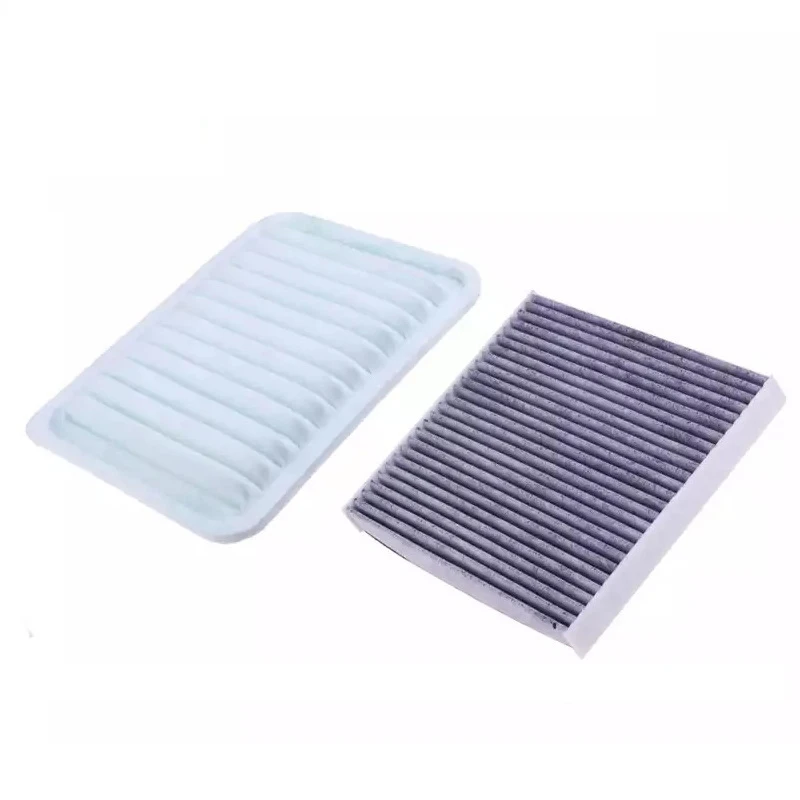 2 pcs Filter Воздушный фильтр для салона фильтр 17801-21050 87139-30040 2 шт. для Защитные чехлы для сидений, сшитые специально для Toyota Corolla 1,2 1,8 1,6 2,0 Модель 2005 2007-сегодня автомобильные принадлежности - Цвет: 2 pcs Filter