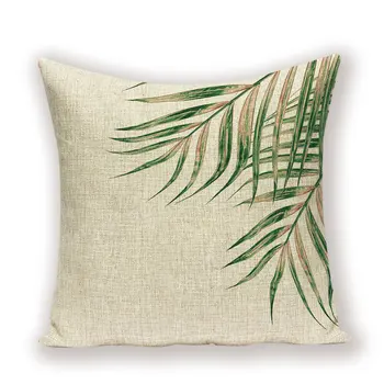 

Tropical Jungle Cushion Cover Farmhouse Simple Throw Pillow Case Shabby Chic Pillow Covers Home Decor Sofa Custom Leaf Cushions