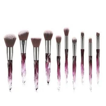 

10 new crystal makeup brushes, eye shadow brush, eyebrow brush, eye brush, diamond, multi-color makeup tools