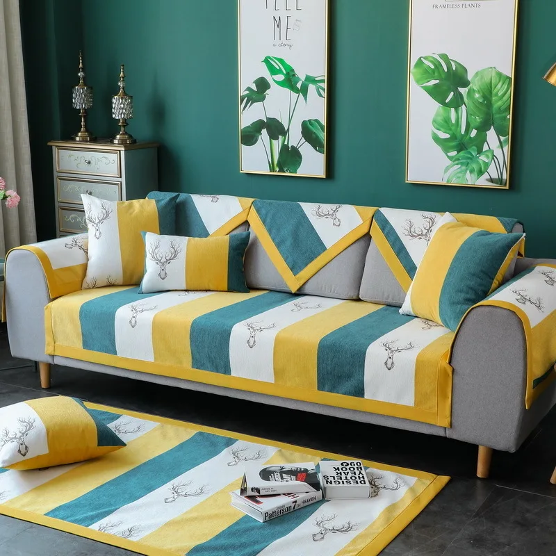 

1Pcs Fabric Sofa Cover Towel Couch Covers Sofa Anti-dirty For Living Room Home Slipcover Sectional Corner Decoration Slipcover