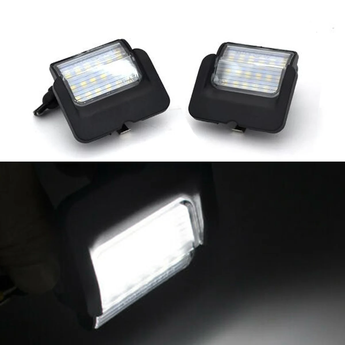 

Pair 12V LED Number License Plate Light Lamps Car License Plate Lights Exterior Accessories for VW Polo MK3 6N Hatchback 94-99