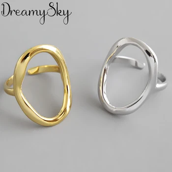 

New Irregular Circle Rings for Women Lady Punk Vintage Open Antique Rings Statement Jewelry