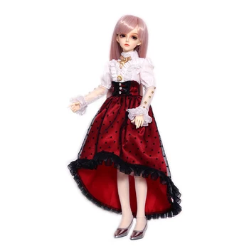 

1/4 BJD Dolls Rendia Female Makeup Naked Dolls Set with Eyes and Full Clothing Girls Best Birthday Gift