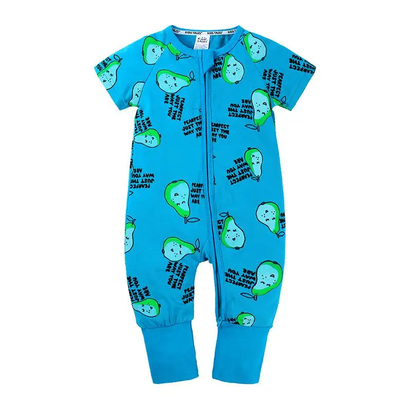 Baby Jumpsuit Cotton  NewBorn 2022 Baby Boys Girls Clothing Animal Summer Short Sleeved Rompers Infant Baby playsuit Toddler Pajamas Climbing Clothes bulk baby bodysuits	 Baby Rompers