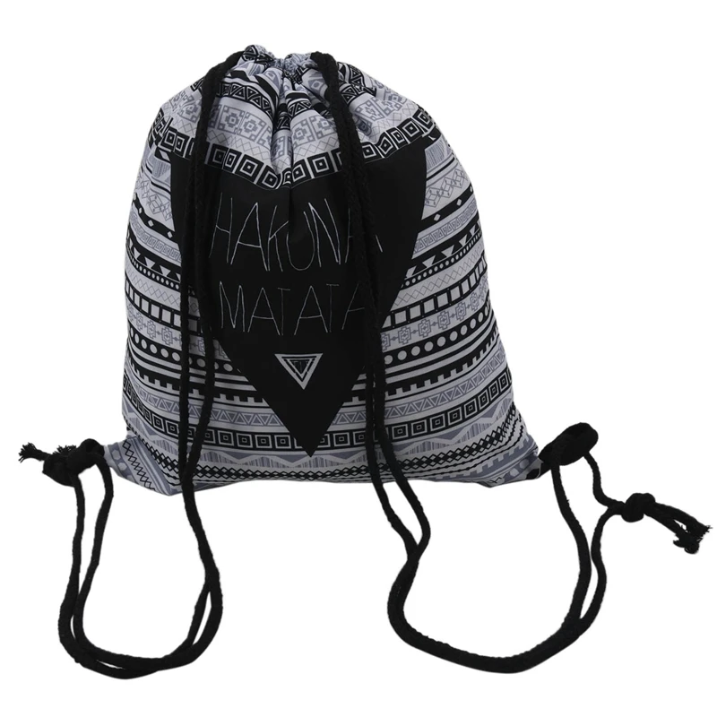 

ABSF Unisex Emoji Backpacks 3D Printing Bags Drawstring Backpack(black Grey)