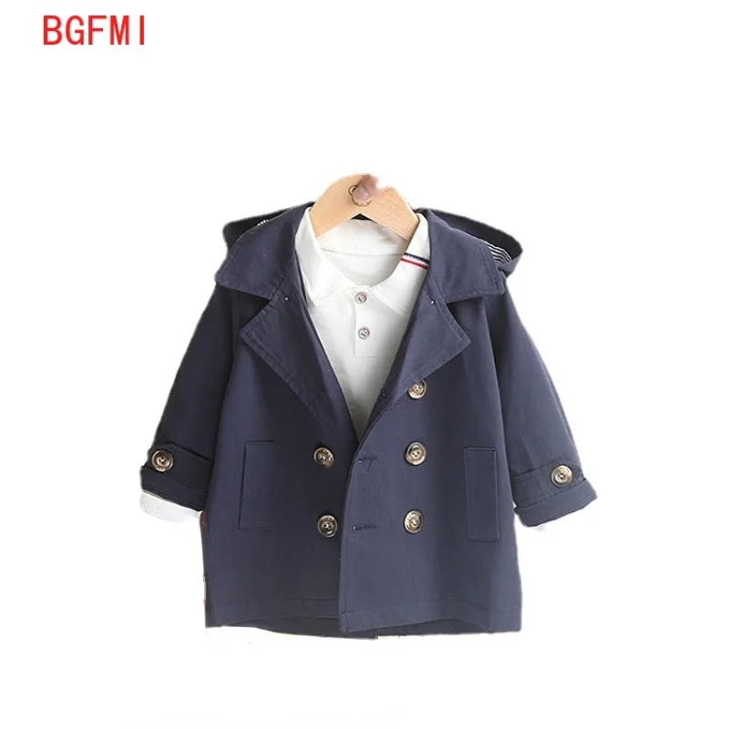 Spring Autumn Baby Boys Coats Toddler Infant Coats Gentleman Style Doublebreasted Windbreaker